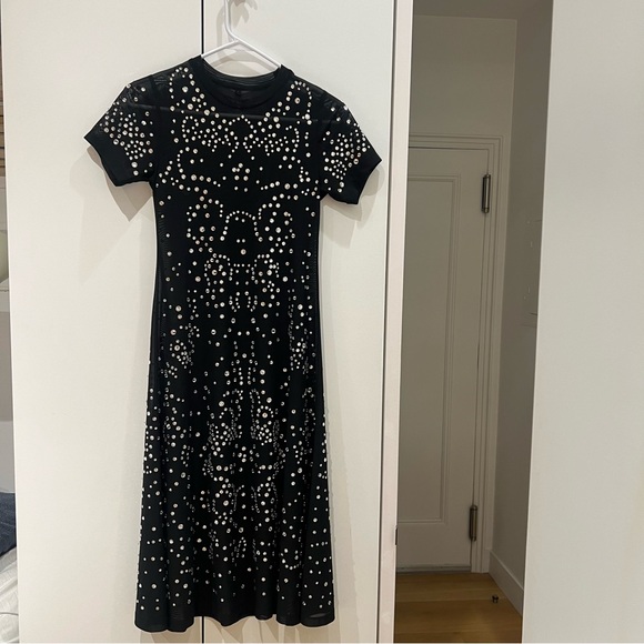 Cynthia Rowley Crystal Embellished Mesh Midi-Dress, Size 2 - Picture 5 of 7